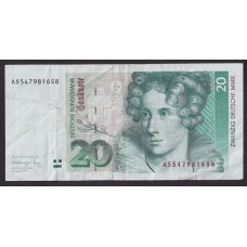 ALEMANIA 1991 BILLETE DE 20 MARCOS