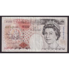 INGLATERRA 1992 BILLETE DE 10 LIBRAS