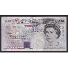 INGLATERRA 1993 BILLETE DE 20 LIBRAS