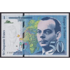 FRANCIA 1993 BILLETE DE 50 FRANCOS SIN CIRCULAR SAINT EXUPERY EL PRINCIPITO