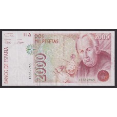 ESPAÑA 1992 BILLETE DE 2.000 PESETAS