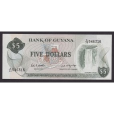 GUYANA 1992 BILLETE DE 5 DOLARES SIN CIRCULAR UNC