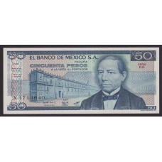 MEXICO 1981 BILLETE DE 50 PESOS SIN CIRCULAR UNC