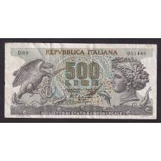 ITALIA 1966 BILLETE DE 500 LIRAS