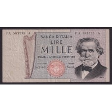 ITALIA 1969 BILLETE DE 1.000 LIRAS MUY BUENO