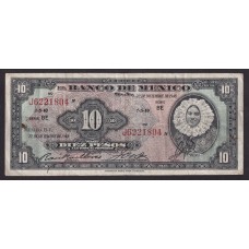 MEXICO 1948 BILLETE DE 10 PESOS