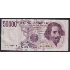 ITALIA 1984 BILLETE DE 50,000 LIRAS PICK 113a