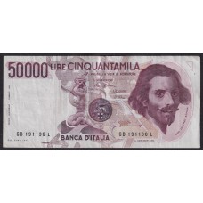 ITALIA 1984 BILLETE DE 50,000 LIRAS PICK 113a