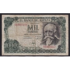 ESPAÑA 1971 BILLETE DE 1,000 PESETAS P. 154