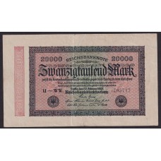 ALEMANIA 1923 BILLETE DE 20.000 VEINTE MIL MARCOS