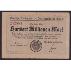 ALEMANIA 1923 BILLETE DE 100.000.000 CIEN MILLONES DE MARCOS