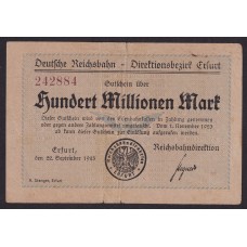 ALEMANIA 1923 BILLETE DE 100.000.000 CIEN MILLONES DE MARCOS