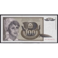 YUGOSLAVIA 1991 BILLETE DE 100 DINARAS SIN CIRCULAR UNC