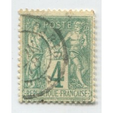 FRANCIA 1876 Yv. 063 MUY BUENA ESTAMPILLA USADA RARA 100 €