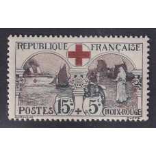 FRANCIA 1918 Yv 156 ESTAMPILLA COMPLETA NUEVA MINT CRUZ ROJA BARCOS 300 €