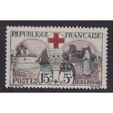 FRANCIA 1918 Yv 156 ESTAMPILLA COMPLETA NUEVA CON GOMA DE GRAN CALIDAD CRUZ ROJA BARCOS 140 €