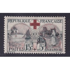 FRANCIA 1918 Yv 156 ESTAMPILLA COMPLETA NUEVA DE MUY BUENA CALIDAD CON GOMA CRUZ ROJA BARCOS 140 €