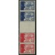 FRANCIA 1942 Yv. 566b SERIE COMPLETA DE ESTAMPILLAS NUEVAS Y LA ENTRECINTA ES MINT, EN TRIPTICO CON DOBLE SERIE 40 €