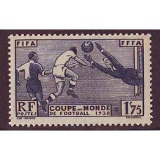 FRANCIA 1938 Yv. 396 FUTBOL COPA MUNDIAL 1938 ESTAMPILLA MINT 35 EUROS