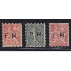 FRANCIA Yv. FRANQUICIA MILITAR 1/3 SERIE COMPLETA RARISIMA 265 €