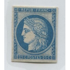 FRANCIA 1849 Yv. 4 CERES ESTAMPILLA NUEVA CON GOMA DE GRAN CALIDAD ESTUPENDO SELLO CLASICO DE LUJO 2.500 EUROS
