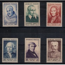 FRANCIA 1953 Yv. 945/50 SERIE COMPLETA DE ESTAMPILLAS NUEVAS MINT