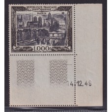 FRANCIA Yv. AEREO 29 ESTAMPILLA COMPLETA NUEVA MINT CON COMPLEMENTO RARA 150 € + COIN DATE