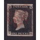 INGLATERRA 1840 Yv. 1 LA PRIMER ESTAMPILLA DEL MUNDO EL EMBLEMATICO PENIQUE NEGRO USADA PLANCHA II BUENA CALIDAD 350 €