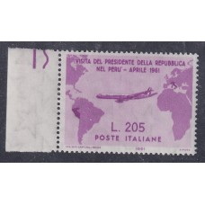 ITALIA 1961 Yv 847A EL FAMOSO GRONCHI ROSA CON BORDE DE HOJA Y 100 % ORIGINAL ESTAMPILLA NUEVA MINT !!! RARISIMA 1.700 euros