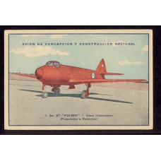 AVIACION EL PULQUI CORDOBA ANTIGUA TARJETA POSTAL 1947 PERONISMO PERON