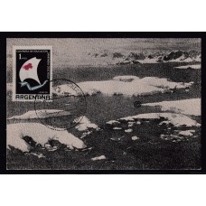 ANTARTIDA ARGENTINA 1959 ANTIGUA TARJETA POSTAL MATASELLADA
