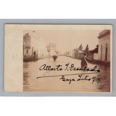 CORRIENTES GOYA CALLE INUNDADA 1905 ANTIGUA TARJETA POSTAL