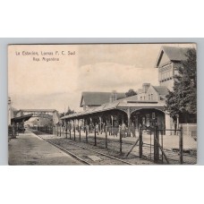 LOMAS DE ZAMORA ESTACION DE FERROCARRIL MUY RARA ANTIGUA TARJETA POSTAL