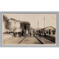 FERROCARRIL ESTACION SANTO TOME CORRIENTES ANTIGUA FOTO TAMAÑO POSTAL TREN