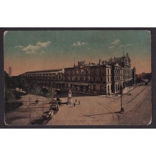 CIUDAD DE BUENOS AIRES ESTACION FERROCARRIL ONCE ANTIGUA TARJETA POSTAL A COLOR