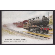 TRENES FERROCARRILES EXTRANJEROS ANTIGUA TARJETA POSTAL MANCHESTER EXPRESS