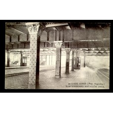 CIUDAD DE BUENOS AIRES ANTIGUA TARJETA POSTAL EL SUBTERRANEO ESTACION ONCE