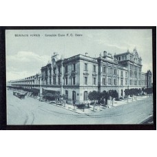 FERROCARRIL ANTIGUA TARJETA POSTAL ESTACION ONCE