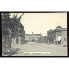 SANTA FE ENTRADA A LA ESTACION DEL FERROCARRIL ANTIGUA TARJETA POSTAL