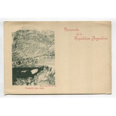 MENDOZA ANTIGUA TARJETA POSTAL PUENTE DEL INCA EDICION PEUSER RARA