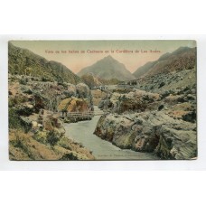 MENDOZA ANTIGUA TARJETA POSTAL BAÑOS DE CACHEUTA