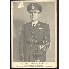 CORONEL JUAN PERON RARA ANTIGUA TARJETA POSTAL PERONISMO