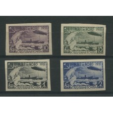 RUSIA 1931 Yv. AEREA 27A/30A SERIE COMPLETA DE ESTAMPILLAS NUEVAS CON GOMA ZEPPELINES SIN DENTAR 110 €