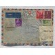 SUIZA 1951 SOBRE VIA AEREA CIRCULADO A ARGENTINA CON ETIQUETA OFICIAL RECIBIDA EN MAL ESTADO