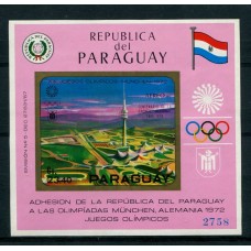 PARAGUAY 1972 HOJITA BLOQUE JUEGOS OLIMPICOS NUEVA MINT