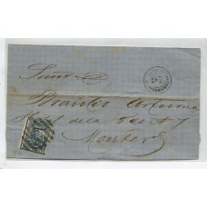 URUGUAY 1868 Yv. 30 PLIEGO CIRCULADO A LA ARGENTINA 150 Euros