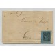 ARGENTINA 1856 GJ 1 CORRIENTES CARTA PLIEGO CIRCULADO A GOYA CON LA PRIMER ESTAMPILLA ARGENTINA TIPO 8 DE LA PLANCHA CON MARCA DE TORNILLO TIPO 8 DE LA PLANCHA, HERMOSA PIEZA U$ 450