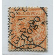 ALEMANIA COLONIAS TOGO 1897 Yv. 5 ESTAMPILLA USADA INFIMO ADELGAZAMIENTO 80 EUROS