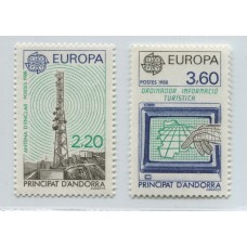 TEMA EUROPA 1988 ANDORRA FRANCESA SERIE DE ESTAMPILLAS NUEVAS MINT 13 EUROS