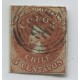 CHILE 1855 Yv. 4 ESTAMPILLA COLON SEGUNDA IMPRESIÓN DE LONDRES MUY LINDA